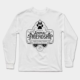 Potion of Animal Friendship: Black Version Long Sleeve T-Shirt